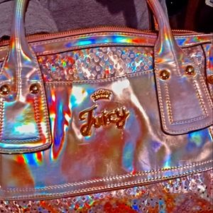 Juicy couture holographic pink purse